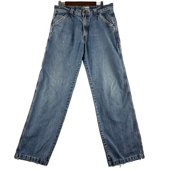 Levi Strauss Signature Carpenter Jeans Men’s Measures 34x31 Blue Denim Vintage - Picture 1 of 8